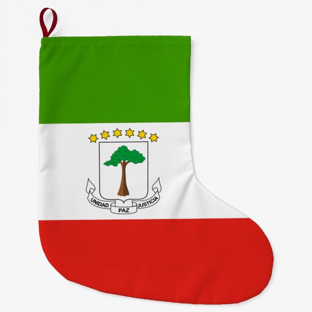 Flagge der Äquatorialen Guinea (Afrika) Großer Weihnachtsstrumpf (Vorderseite)
