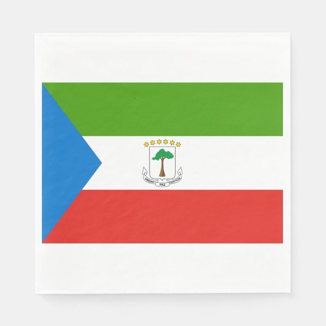 Flagge der Äquatorialen Guinea (Afrika) Serviette (Vorderseite)