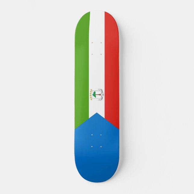 Flagge der Äquatorialen Guinea (Afrika) Skateboard (Vorderseite)