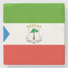 Flagge der Äquatorialen Guinea (Afrika) Steinuntersetzer