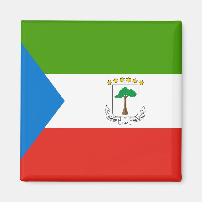 Flagge der äquatorialen Guinea Magnet (Vorne)