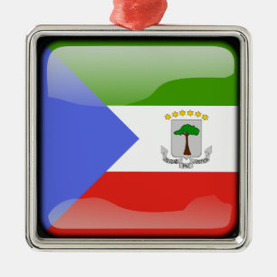 Flagge der äquatorialen Guinea Ornament Aus Metall