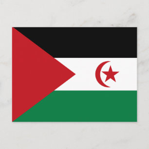 Flagge der Arabischen Demokratischen Republik Sahr Postkarte