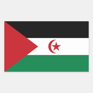 Flagge der Arabischen Demokratischen Republik Sahr Rechteckiger Aufkleber