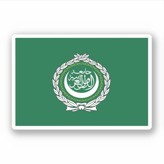 Flagge der Arabischen Liga Aufkleber (Vorderseite)