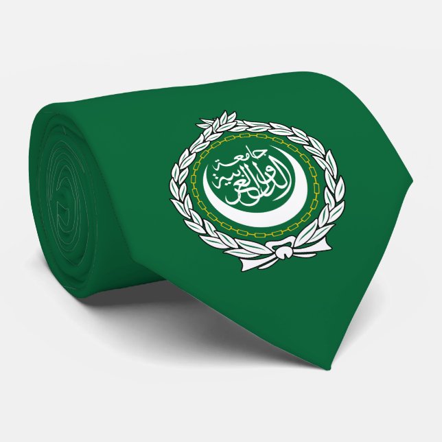 Flagge der Arabischen Liga Krawatte (Gerollt)