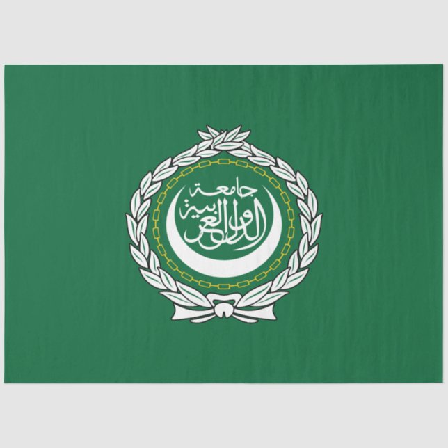 Flagge der Arabischen Liga Seidenpapier (Vorderseite)