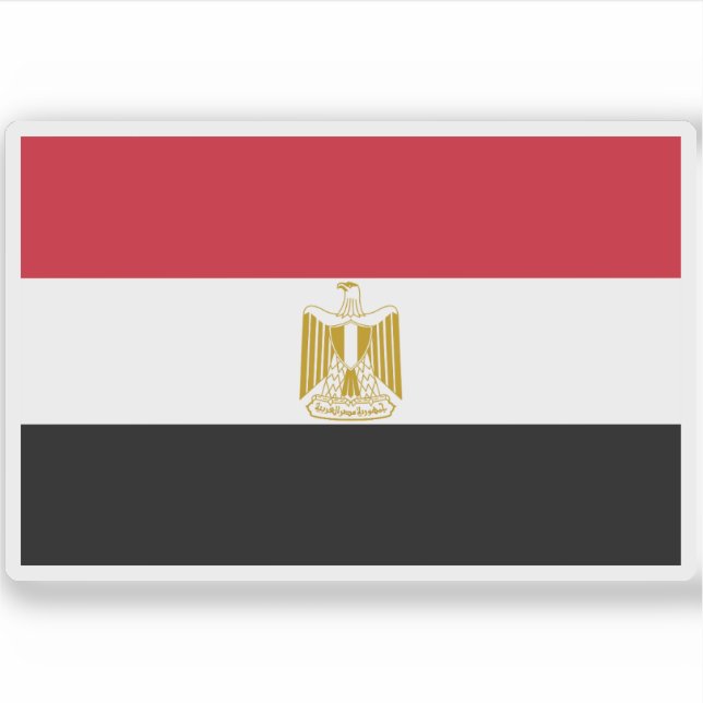Flagge der Arabischen Republik Ägypten Aufkleber (Vorderseite)