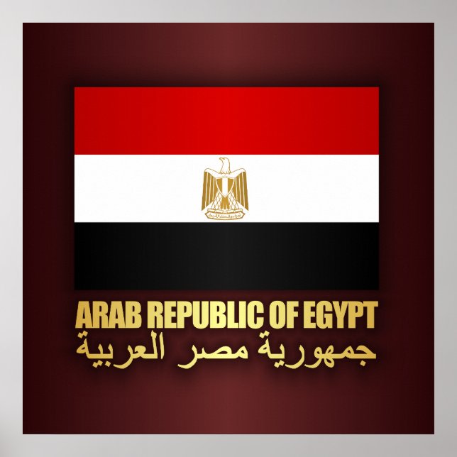 Flagge der Arabischen Republik Ägypten Poster (Vorne)