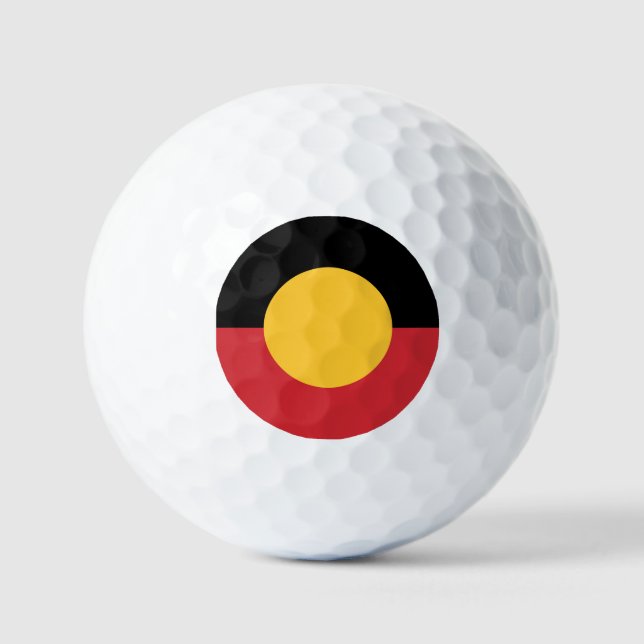 Flagge der australischen Aborigines Golfball (Vorderseite)