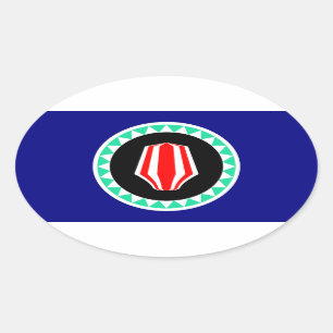 Flagge der Autonomen Region Bougainville Ovaler Aufkleber