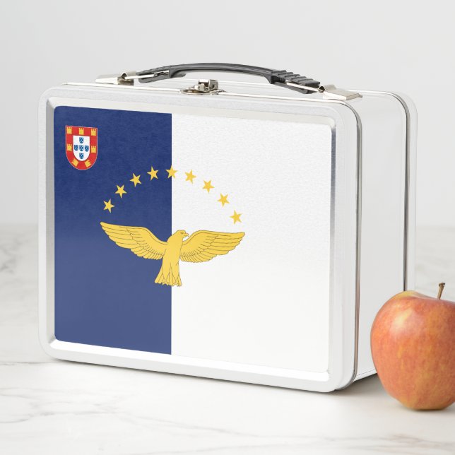 Flagge der Azoren, Portugal Metall Brotdose (Beispiel)