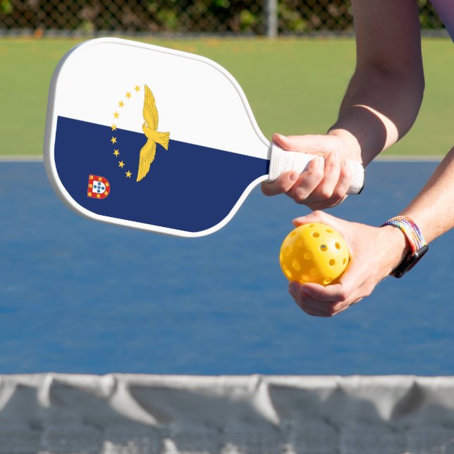 Flagge der Azoren, Portugal Pickleball Schläger (InSitu)