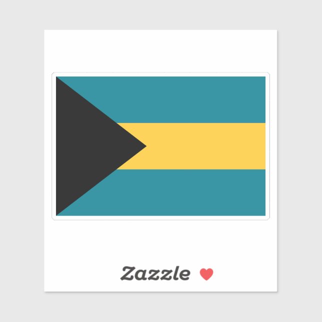 Flagge der Bahamas Aufkleber (Blatt)