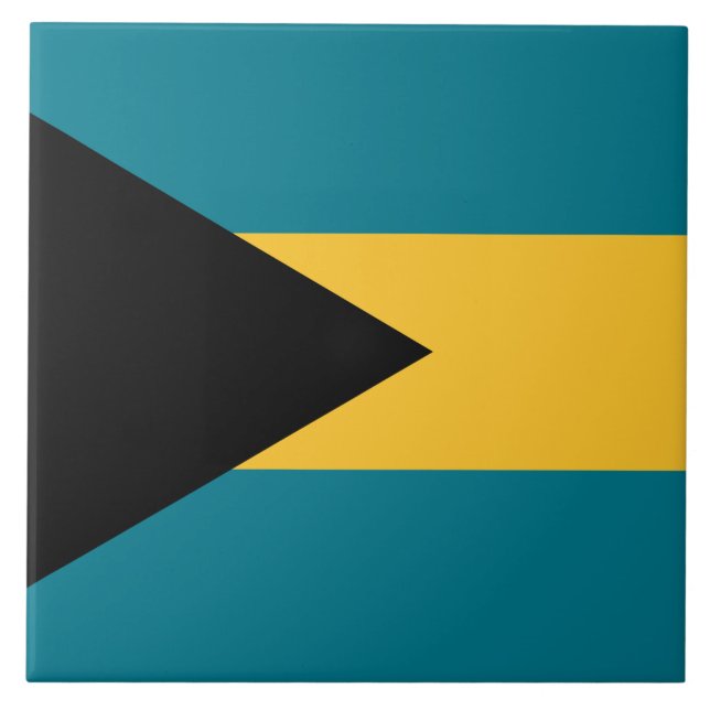 Flagge der Bahamas Fliese (Vorderseite)