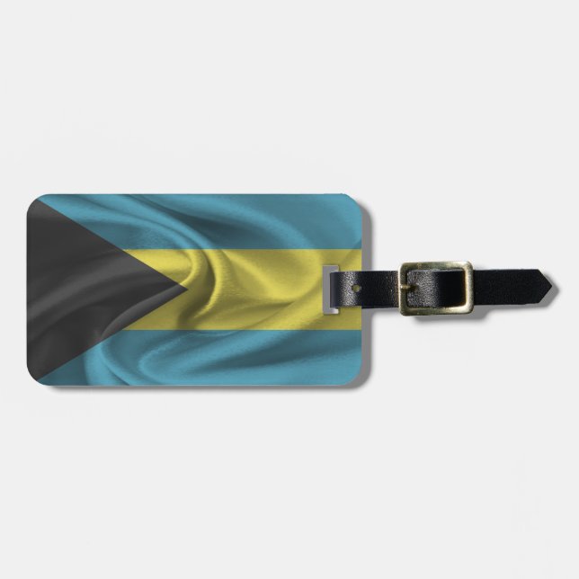 Flagge der Bahamas Gepäckanhänger (Vorderseite horizontal)