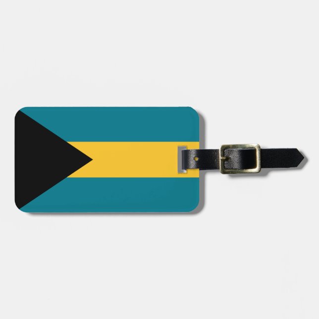 Flagge der Bahamas Gepäckanhänger (Vorderseite horizontal)