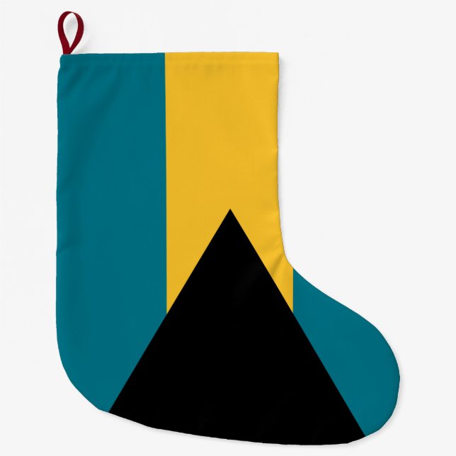 Flagge der Bahamas Großer Weihnachtsstrumpf (Vorderseite)