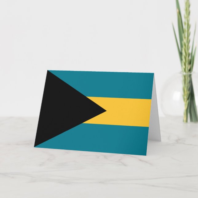 Flagge der Bahamas Karte (Vorderseite)