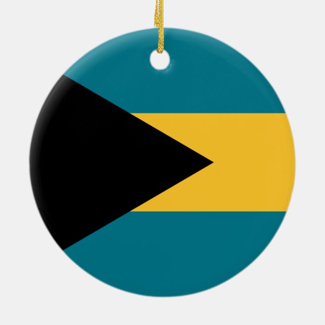Flagge der Bahamas Keramik Ornament (Hinten)