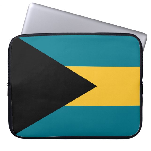 Flagge der Bahamas Laptopschutzhülle (Vorderseite)