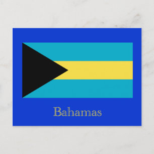 Flagge der Bahamas Postkarte