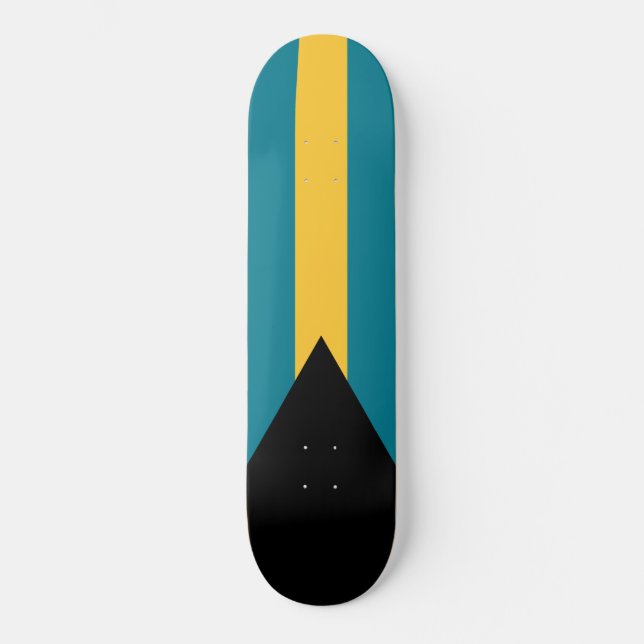 Flagge der Bahamas Skateboard (Vorderseite)