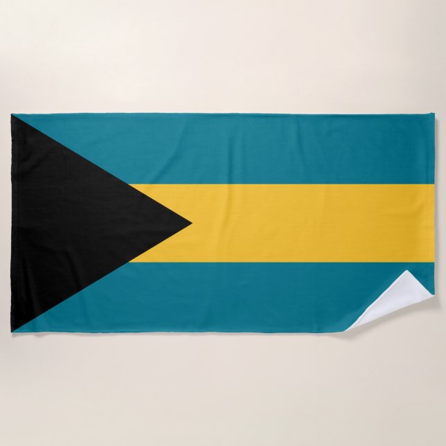 Flagge der Bahamas Strandtuch (Vorderseite)