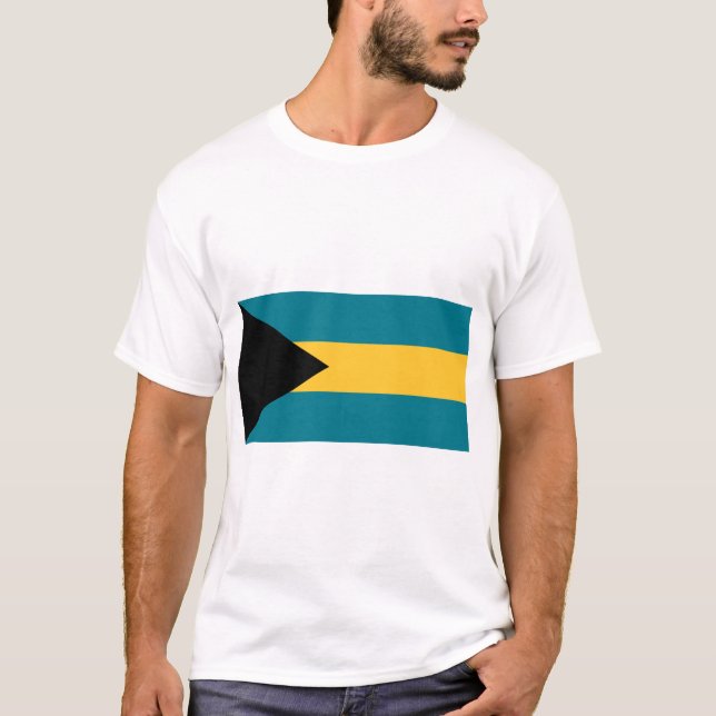 Flagge der Bahamas T-Shirt (Vorderseite)