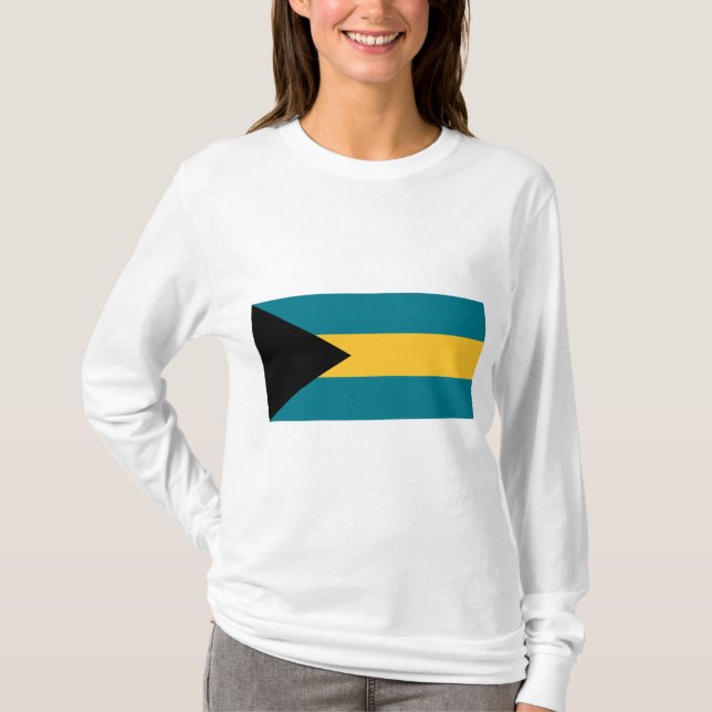 Flagge der Bahamas T-Shirt (Vorderseite)