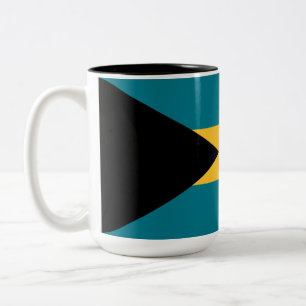 Flagge der Bahamas Zweifarbige Tasse