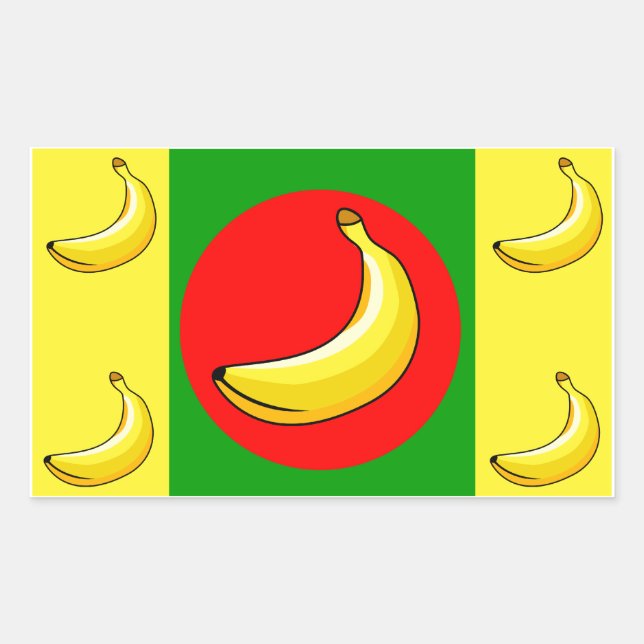 Flagge der Bananenrepublik Rechteckiger Aufkleber (Vorderseite)