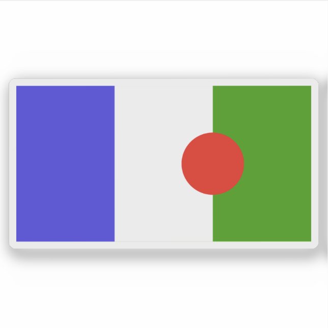 Flagge der Batwa-Völker Aufkleber (Vorderseite)