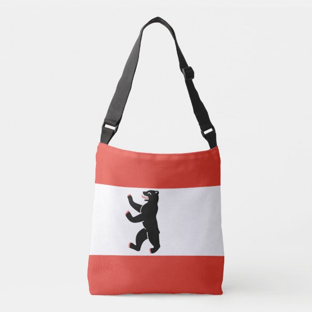 Flagge der Berliner Grenztasche Tragetaschen Mit Langen Trägern (Vorderseite)