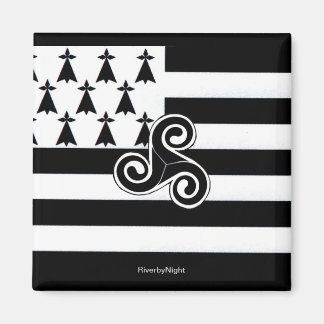 Flagge der Bretagne (Breton) Magnet