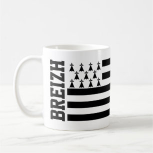 Flagge der Bretagne, Frankreich Kaffeetasse