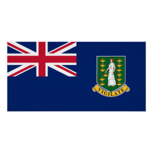 Flagge der Britischen Jungferninseln Poster