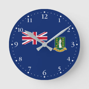 Flagge der Britischen Jungferninseln Runde Wanduhr
