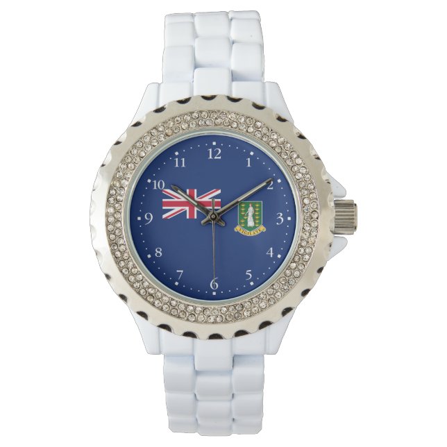Flagge der Britischen Jungfrau Armbanduhr (Vorderseite)