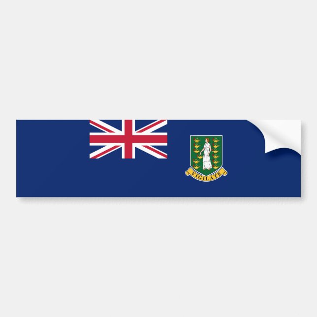 Flagge der Britischen Jungfrau Autoaufkleber (Vorne)