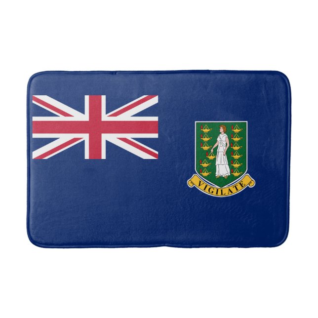 Flagge der Britischen Jungfrau Badematte (Vorderseite)