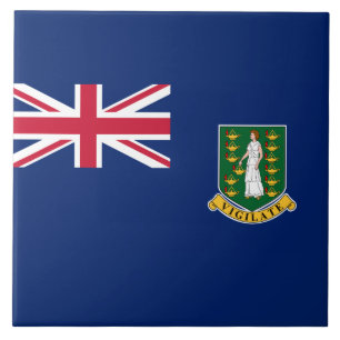 Flagge der Britischen Jungfrau (BVI) Fliese
