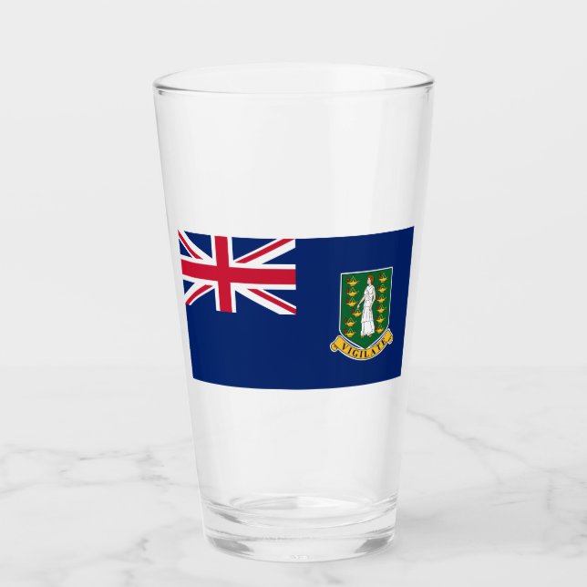Flagge der Britischen Jungfrau (BVI) Glas (Vorderseite)