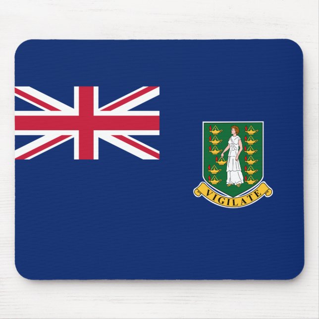 Flagge der Britischen Jungfrau (BVI) Mousepad (Vorne)
