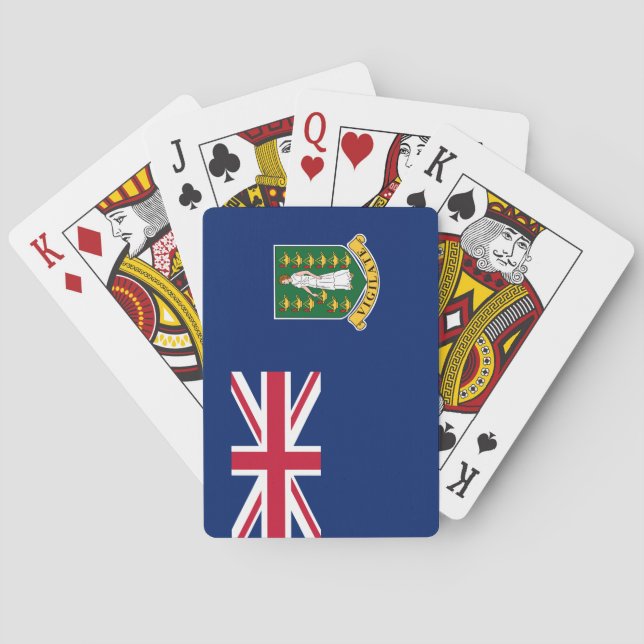 Flagge der Britischen Jungfrau (BVI) Spielkarten (Rückseite)