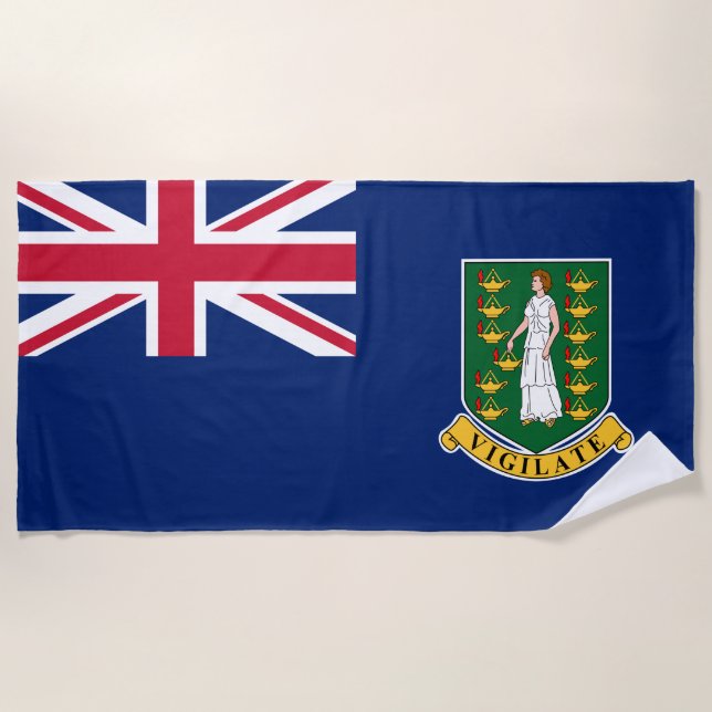 Flagge der Britischen Jungfrau (BVI) Strandtuch (Vorderseite)