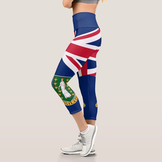 Flagge der Britischen Jungfrau Capri Leggings (Links)