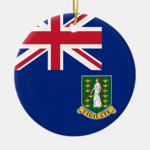 Flagge der Britischen Jungfrau Keramik Ornament