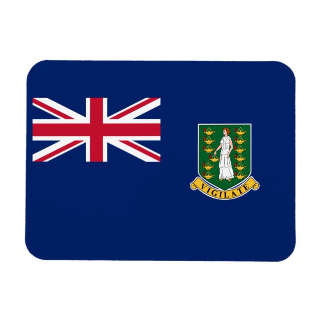 Flagge der Britischen Jungfrau Magnet (Horizontal)