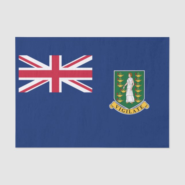 Flagge der Britischen Jungfrau Seidenpapier (Vorderseite)